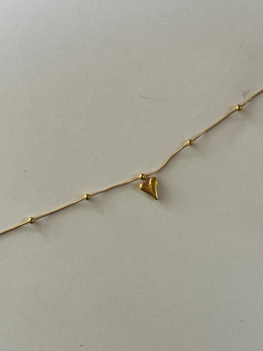 Heartline anklet