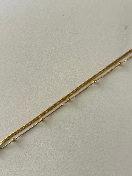 Double chain anklet
