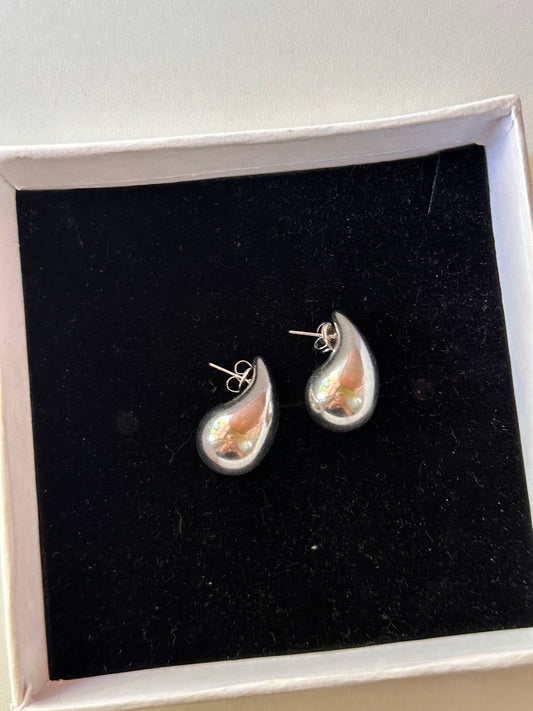 Silver drop earrings