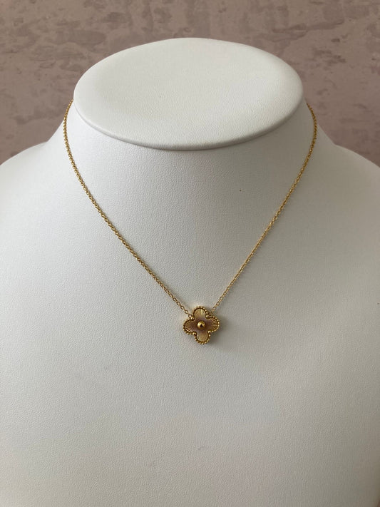 Gold clover pendant