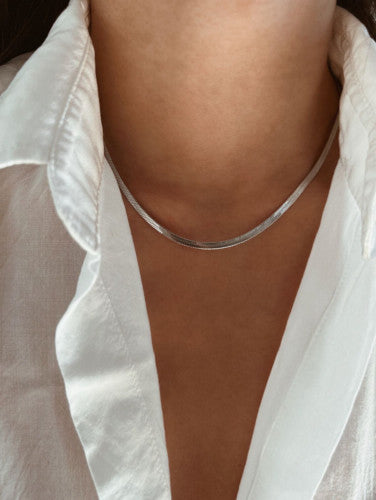 Silver snake chain