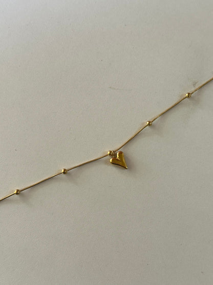 Heartline anklet