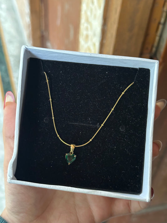 Green heart pendant