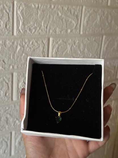Green heart pendant