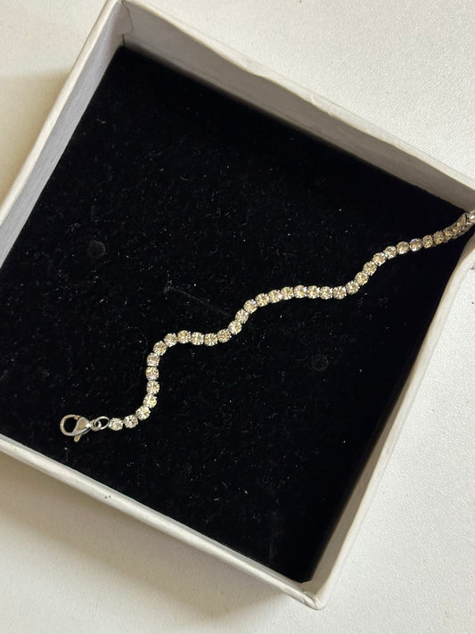 Silver tennis bracelet