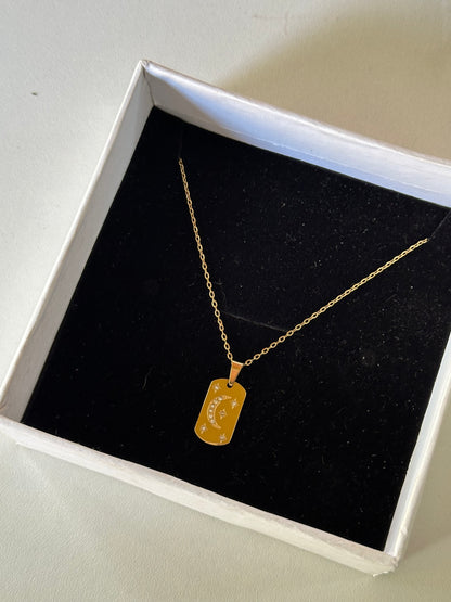 Moon and stars pendant