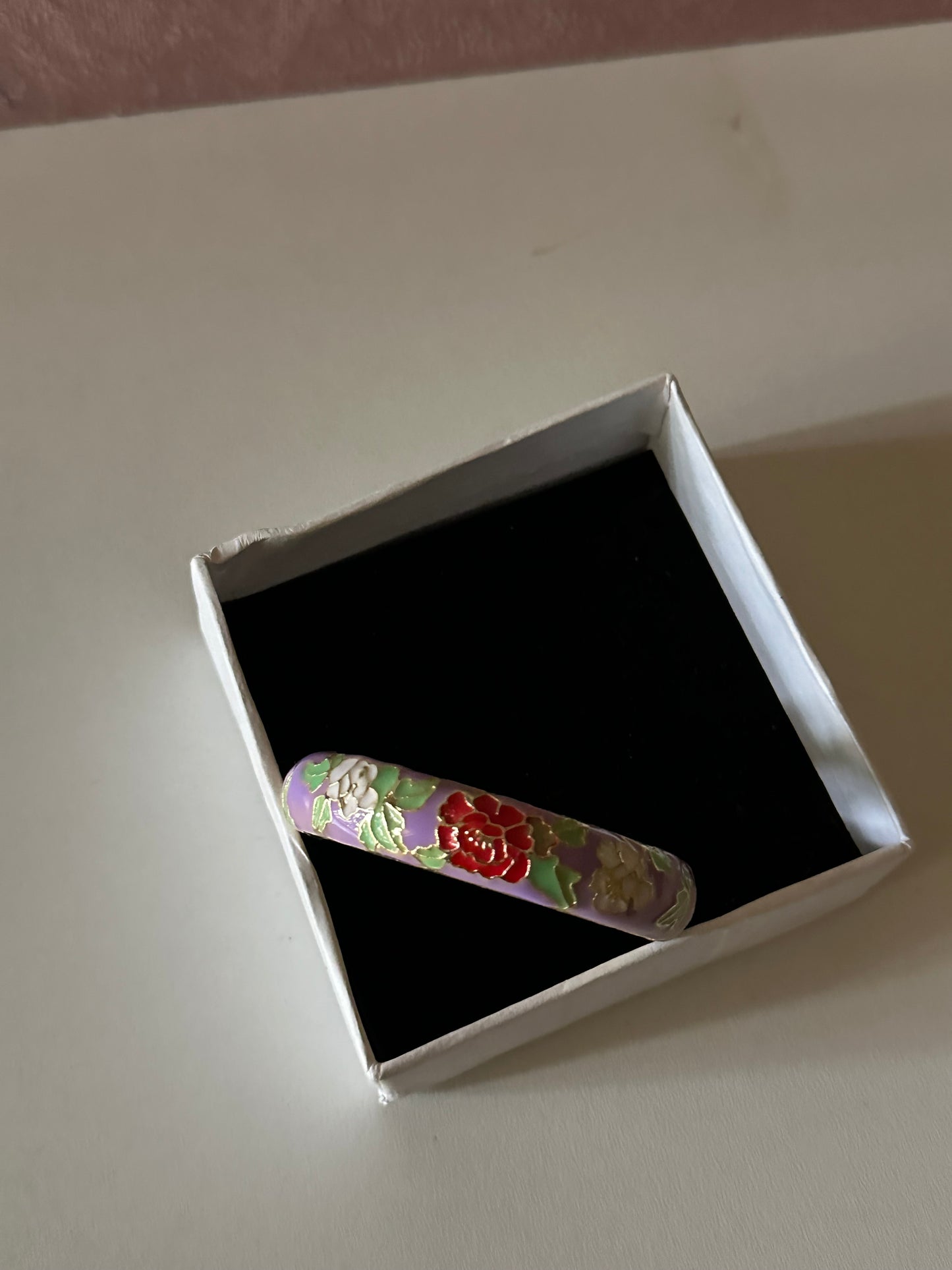 Lavender enamel bangle