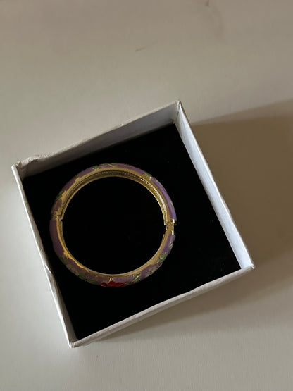 Lavender enamel bangle