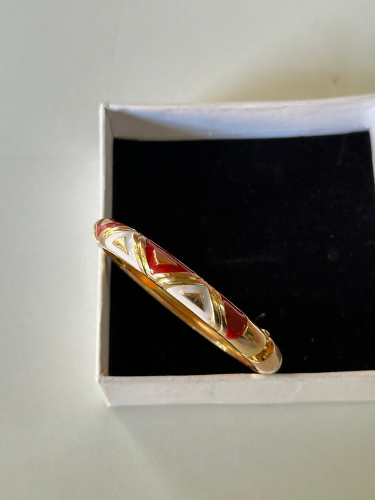 Red enamel bangle
