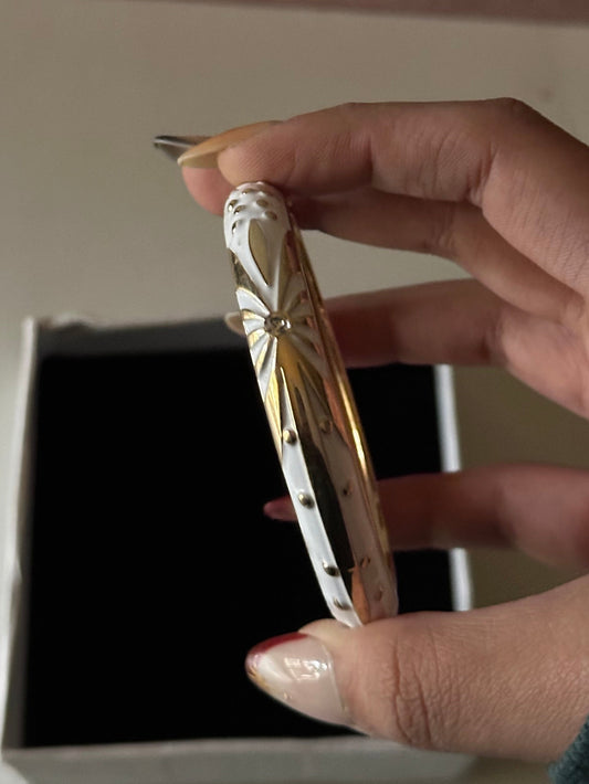 White enamel bangle