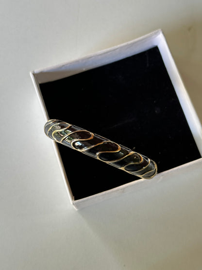 Black enamel bangle