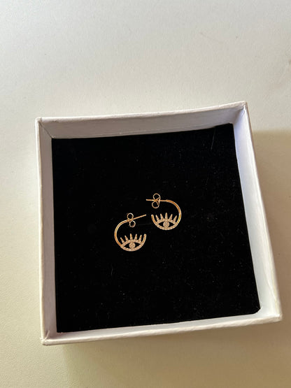 Evil eye earrings