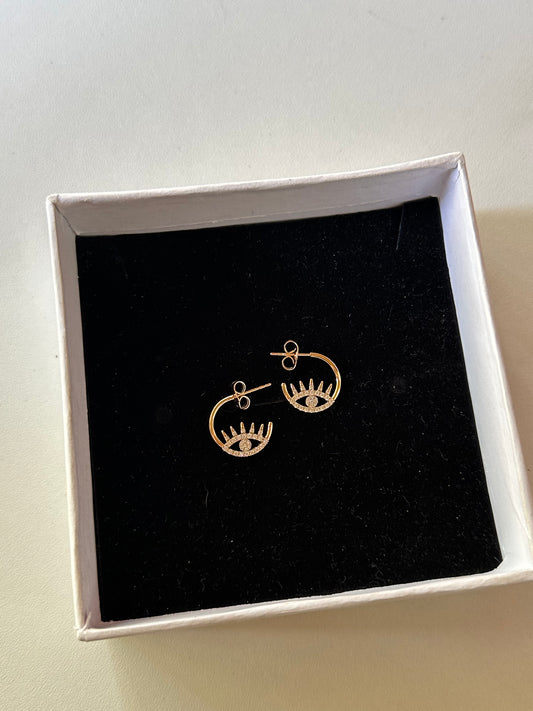 Evil eye earrings